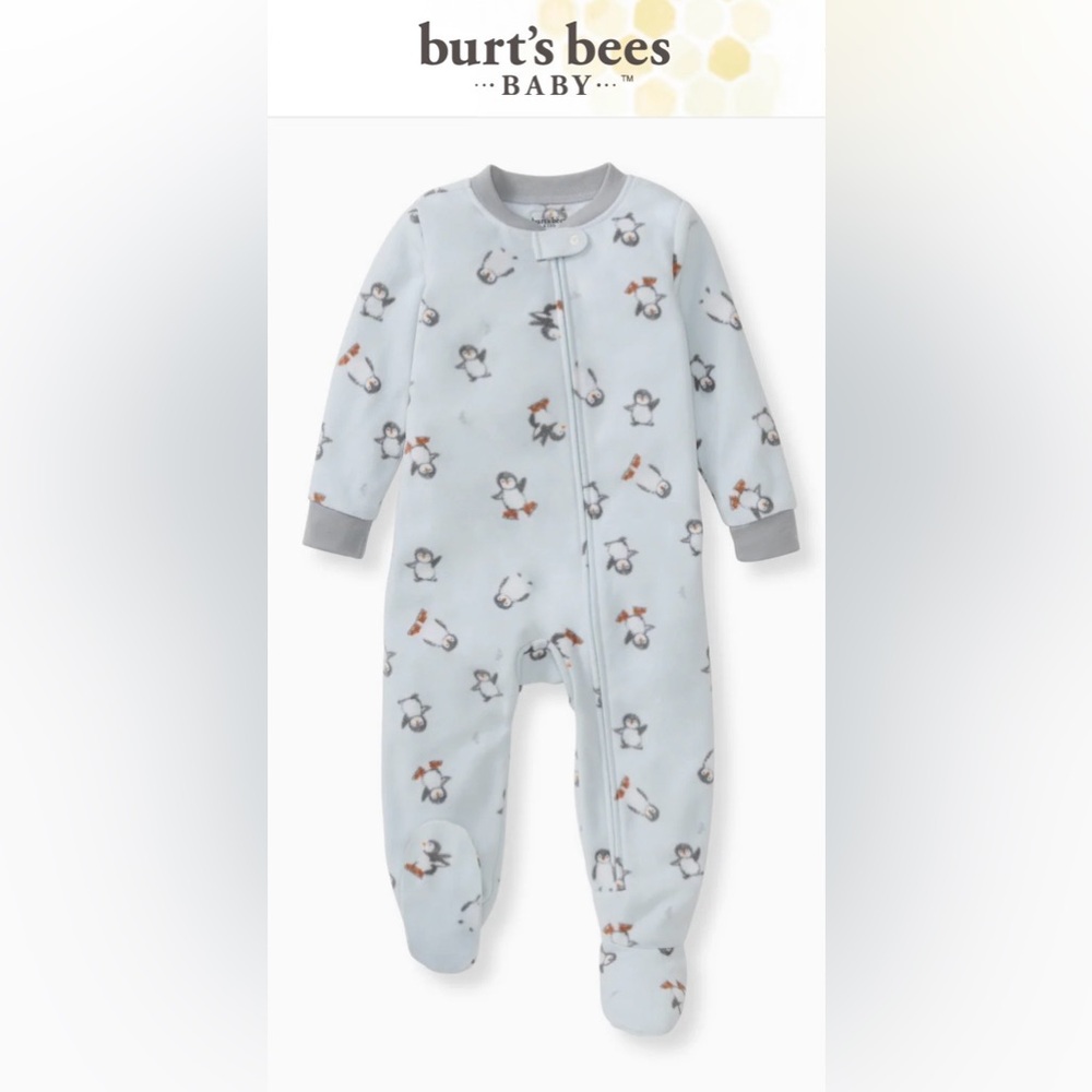 Burt’s Bees Baby Penguin Print Footie Pajamas
